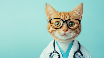 Poster - cat with stethoscope