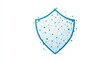 © admin_design - Secure digital network shield, protecting data with connected dots and lines illustration
