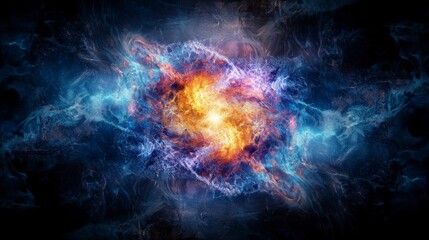 Poster - Abstract art journey vibrant exploration of consciousness through cosmic dimensions