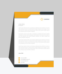 Wall Mural - Letterhead design template for business. Print for ready free download.