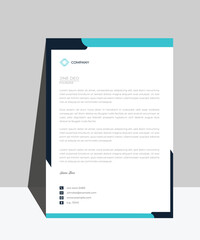 Wall Mural - Letterhead design template for business. Print for ready free download.