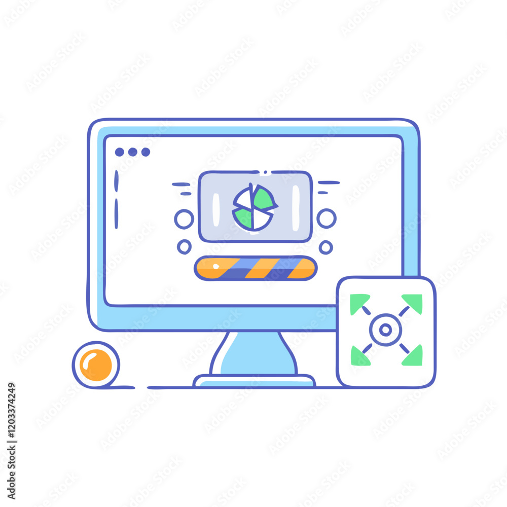 game loading screen icon, game loading screen vector illustration ...
