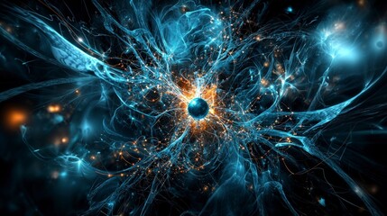 Aufkleber - Interconnecting life circuits of energy and matter in a cosmic realm a visual journey through interconnectivity