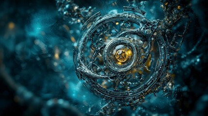 Poster - Transformative energy symbol abstract environment digital art futuristic setting close-up view living symbols of change