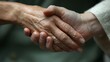 © Natcharat - a high-resolution photo of Hands of a medical worker and patient clasped together for support. isolated on color background, photorealistic, ultra-sharp focus, clear details, studio lighting,
