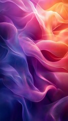 Wall Mural - vibrant abstract template showcasing a rich violet wave set against a pink and burgundy gradient bac