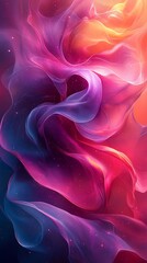 Wall Mural - vibrant abstract template showcasing a rich violet wave set against a pink and burgundy gradient bac
