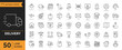 © twenty-icons - Delivery outline icon set. editable stroke. Vector illustration