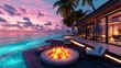 © terat - tropical sunset beach house fire pit - luxury travel