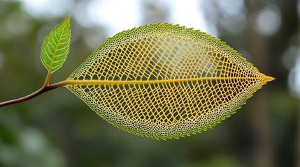 Poster - Delicate Leaf Vein Structure Displayed Beautifully