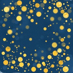 abstract background with yellow bokeh on dark blue.