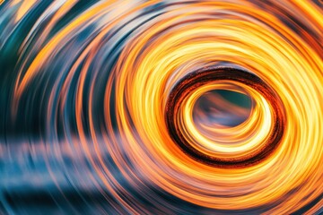 Wall Mural - Swirling light vortex in vivid abstract motion