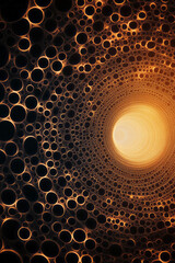 Aufkleber - A creative visualization of number theory, featuring prime numbers arranged in visually appealing patterns against a dark background,