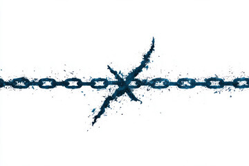 Aufkleber - A creative depiction of a person breaking free from chains, symbolizing overcoming anxiety and building resilience through therapy,
