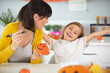 © auremar - happy family mother and child celebrating halloween
