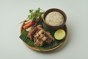 Sticker - Roasted Duck Rice Bowl with Fresh Herbs and Vegetables