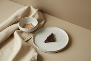 Poster - Minimalist Food Still Life with Ceramic Dishware