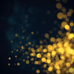 Abstract gold bokeh lights on dark background. (3)