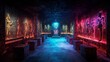 © Kyryl - Intricate egyptian tomb chamber with vibrant wall paintings and ancient hieroglyphs design