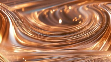 Wall Mural - captivating golden swirls: a stunning abstract background with shimmering light trails and energetic