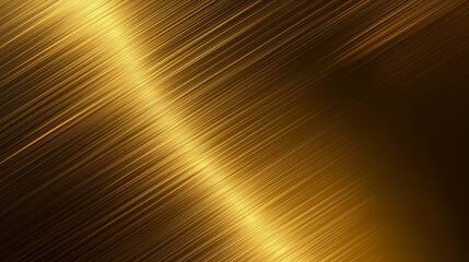 Poster - Abstract golden metal texture with light reflections and shadows on a shiny bronze or brass surface. High-resolution vector-style design element showcasing intricate textures and colors, captured with