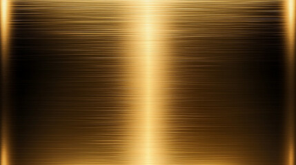 Poster - Abstract golden metal texture with light reflections and shadows on a shiny bronze or brass surface. High-resolution vector-style design element showcasing intricate textures and colors, captured with