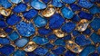 © Zain - gold bracelet on blue background
