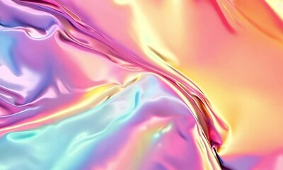 Wall Mural - vibrant iridescent fabric texture: a colorful abstract background for creative projects and design