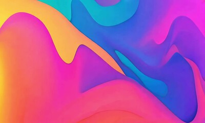 Wall Mural - vibrant abstract background with colorful flowing waves: perfect for artistic projects and modern ar