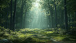 © Adegun - Serene Forest with Sunlight Beams