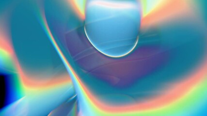 Leinwandbilder - Abstract Fluid Light Refraction with Multicolor Gradient
