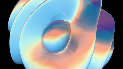 Leinwandbilder - Abstract Fluid Light Refraction with Multicolor Gradient