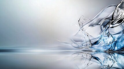 Aufkleber - Light reflection artistry modern minimalist design digital artwork contemporary space aesthetic viewpoint