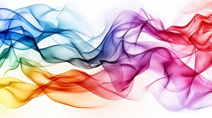 Poster - Fluid colorful waves abstract art digital artwork vibrant environment close-up view soft watercolor concept