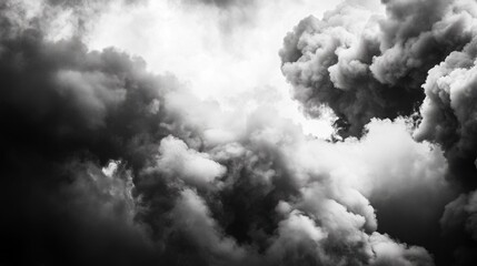 Wall Mural - Monochromatic Sky Dominated By Dense Clouds Creates Dramatic Atmospheric Scene