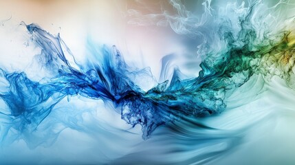 Fototapete - Abstract flowing waterfall representation digital art fluid dynamics modern design vibrant colors artistic perspective