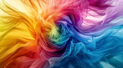 Aufkleber - Chromatic colors shifting in an orderly pattern abstract art digital creation vibrant environment aesthetic viewpoint