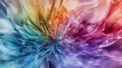 Leinwandbilder - Vibrant chromatic colors shifting in orderly patterns abstract art digital creation visual harmony artistic expression