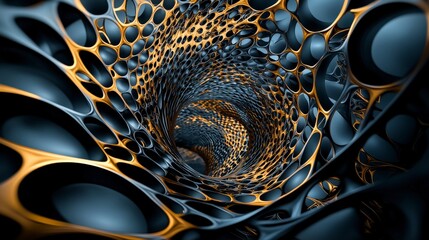Leinwandbilder - Abstract environment of circular shadows and distortions in expanding structures a creative digital art concept