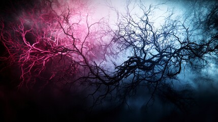 Aufkleber - Dynamic color shifts in shadowlike patterns abstract art digital artwork ethereal setting artistic viewpoint visual concept