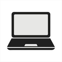 icon laptop silhouette vector