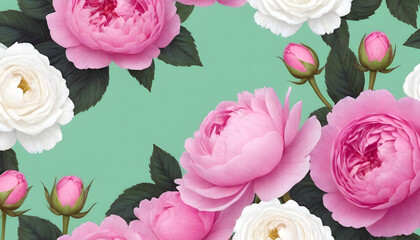 Wall Mural - Romantic Rose Composition