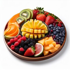 Wall Mural - fruit salad in a glass bowl