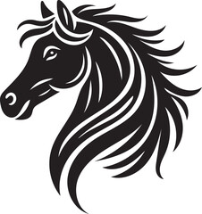 Wall Mural - horse head silhouette