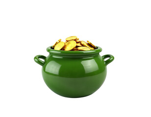 pot with gold coins