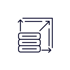 scalability line icon, scalable technology solutions