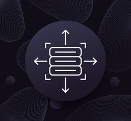 scalability, scalable technology icon, line vector design