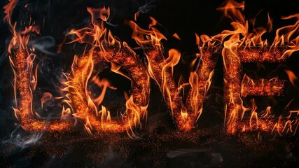Poster - Flaming word 