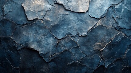 Wall Mural - A blue wall with a rough texture