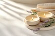 © Nutty - Serene Spa Scene Two Candles Lavender Soft Light